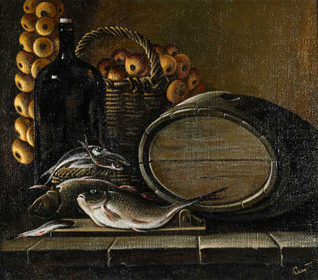 Кочетова Наталья Вениаминовна. Натюрморт с рыбами